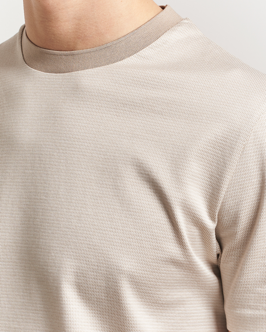 Herr | T-Shirts | BOSS BLACK | Thompson Structured T-Shirt Light Beige