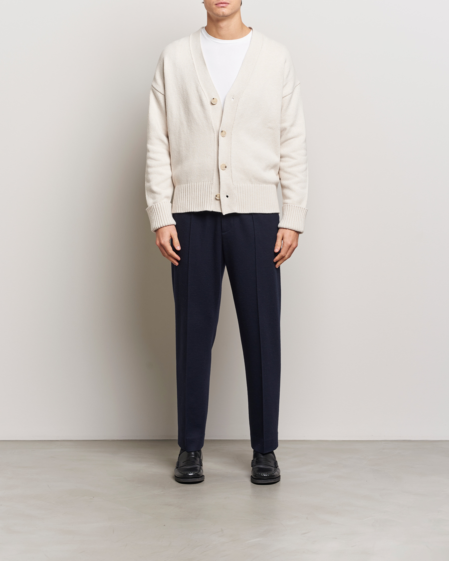 Herr | Tröjor | BOSS BLACK | Bellaco Knitted Cardigan Open White