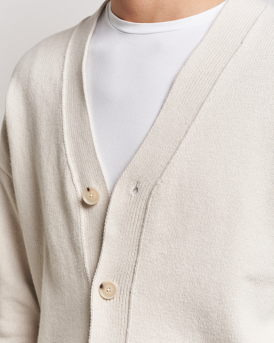 Herr | Tröjor | BOSS BLACK | Bellaco Knitted Cardigan Open White