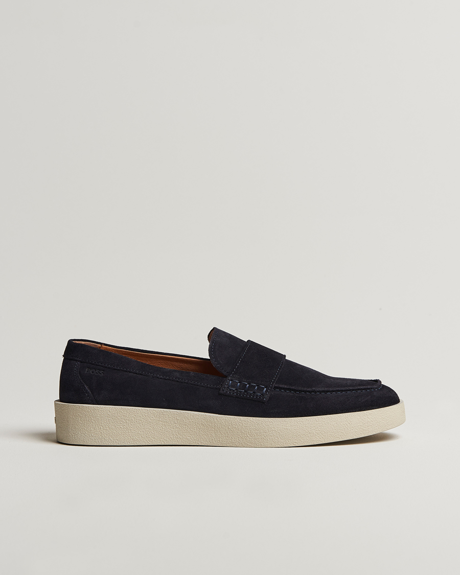 Herr | Loafers | BOSS BLACK | Clay Suede Loafer Dark Blue