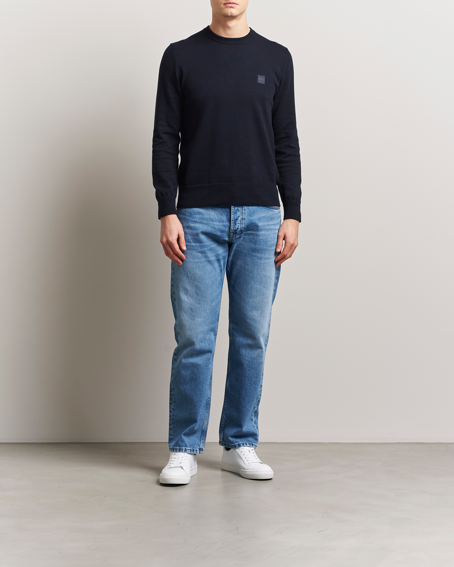 Herr | Tröjor | BOSS ORANGE | Kanovano Knitted Sweater Dark Blue