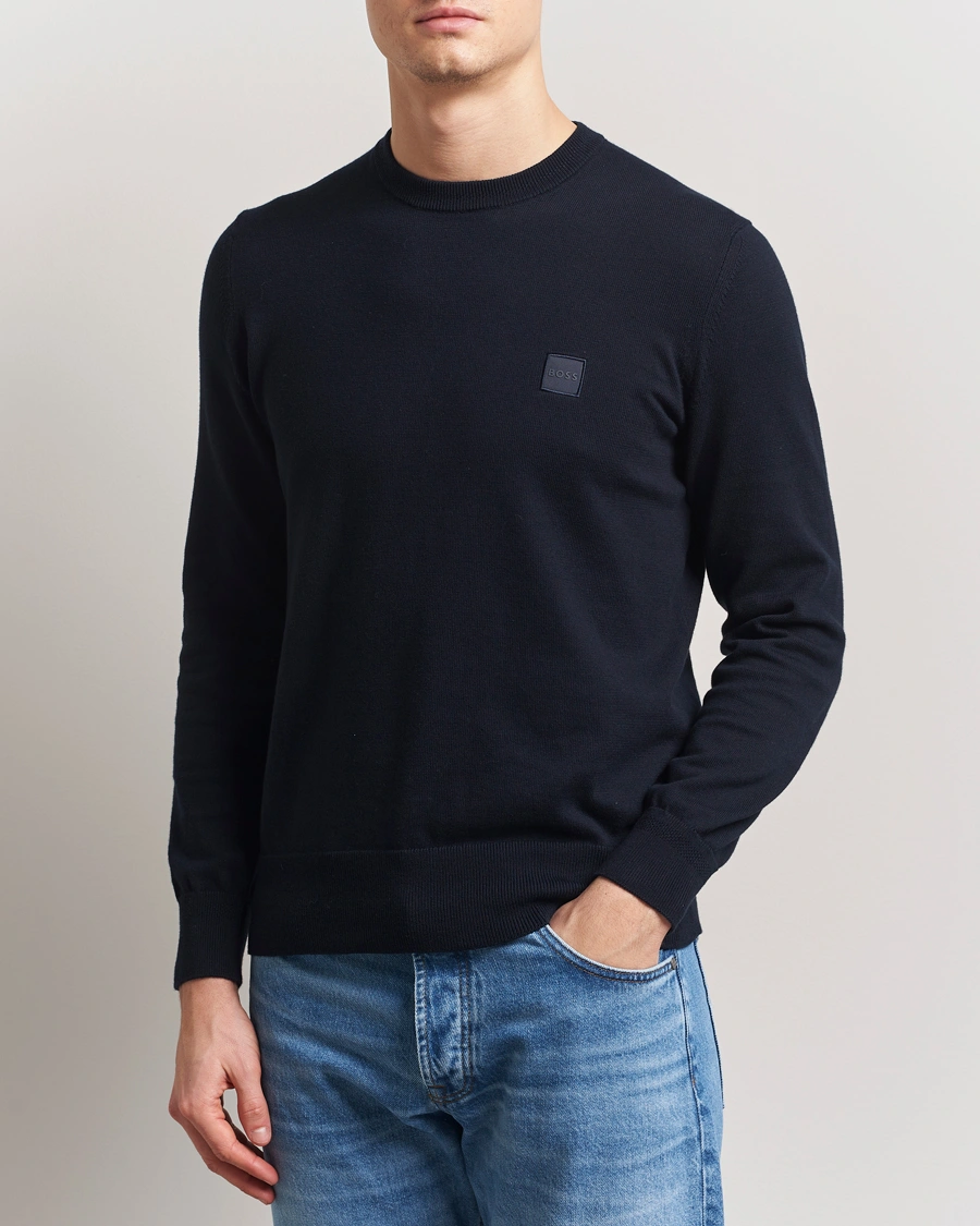 Herr | Tröjor | BOSS ORANGE | Kanovano Knitted Sweater Dark Blue