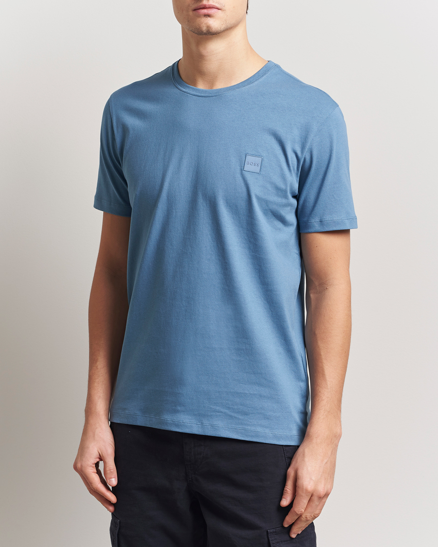 Herr | T-Shirts | BOSS ORANGE | Tales Logo Crew Neck T-Shirt Light Blue
