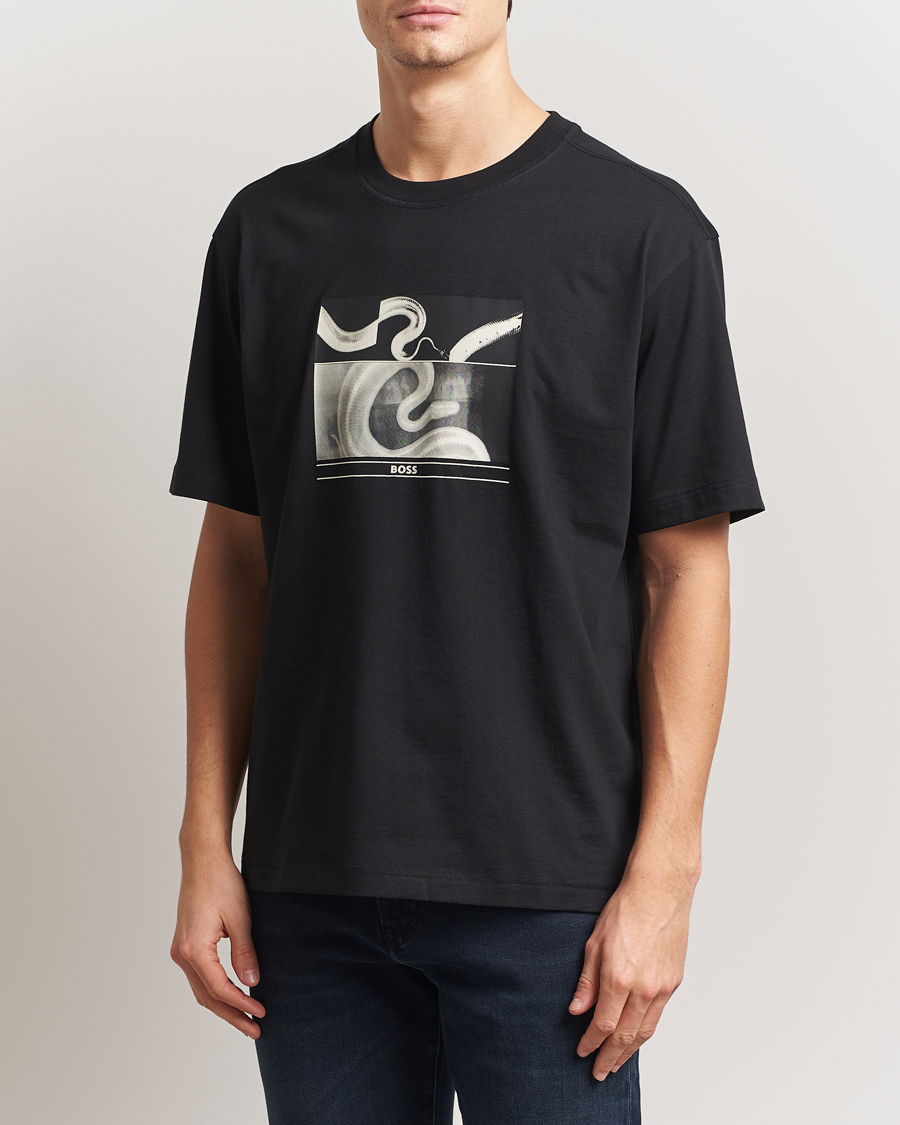 Herr | T-Shirts | BOSS ORANGE | Barragan Printed T-Shirt Black