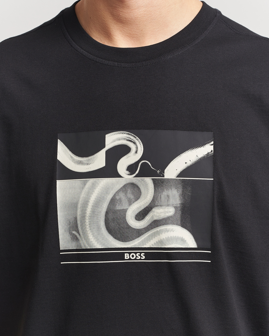 Herr | T-Shirts | BOSS ORANGE | Barragan Printed T-Shirt Black
