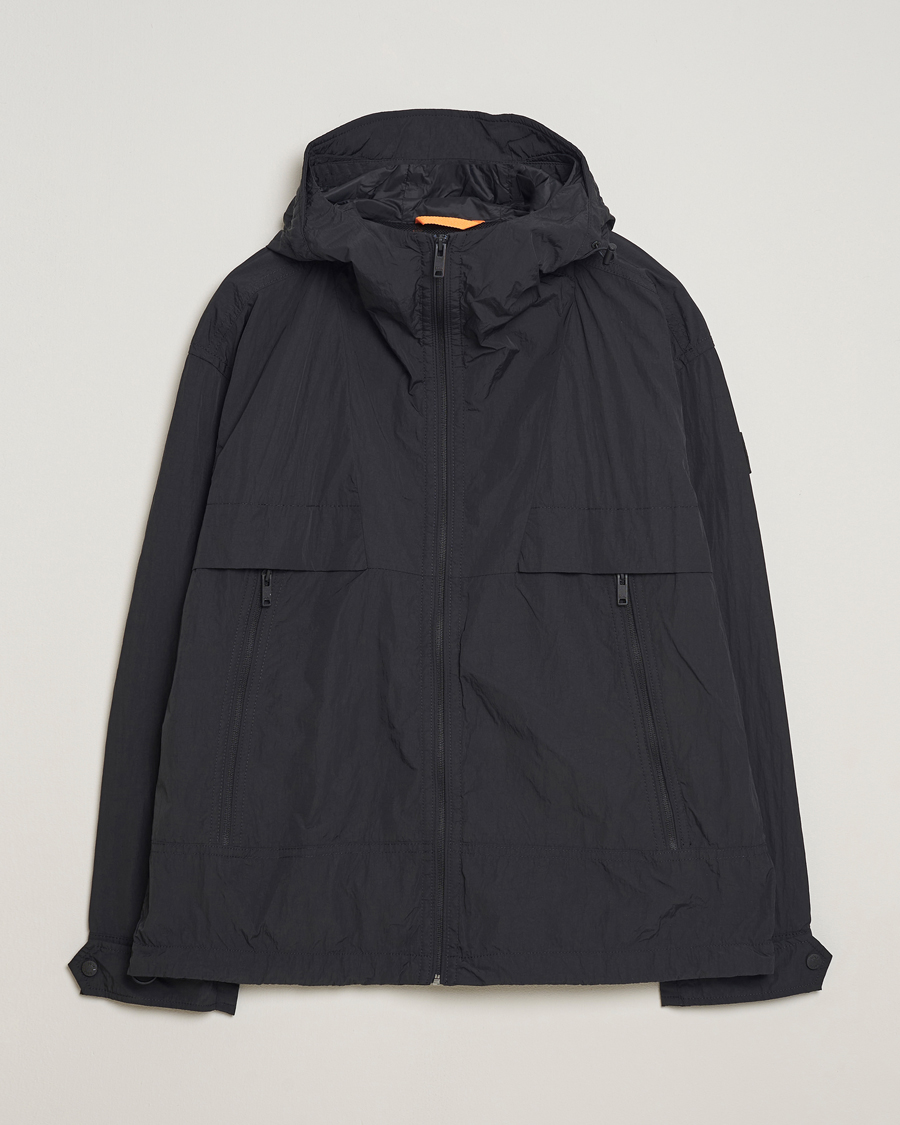Herr | Jackor | BOSS ORANGE | Obosco Nylon Hooded Jacket Black