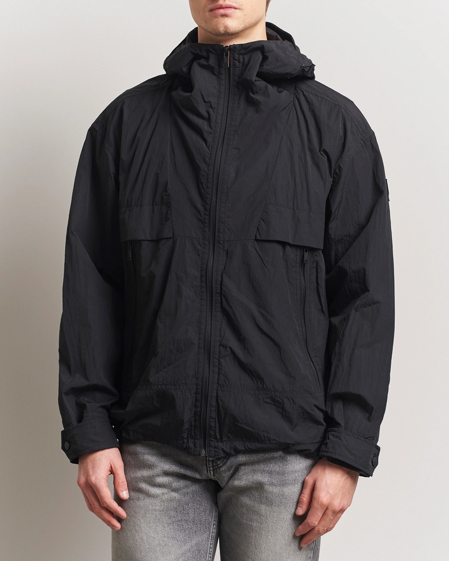Herr | Jackor | BOSS ORANGE | Obosco Nylon Hooded Jacket Black