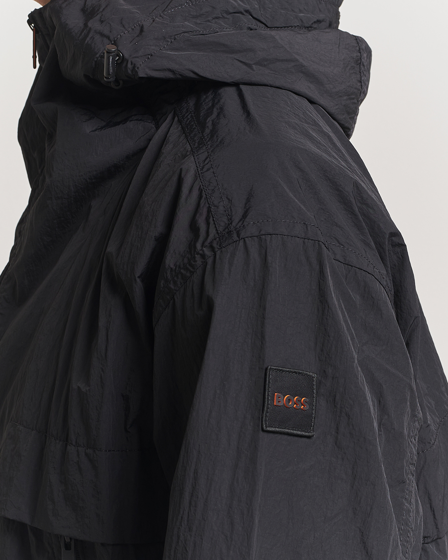 Herr | Jackor | BOSS ORANGE | Obosco Nylon Hooded Jacket Black