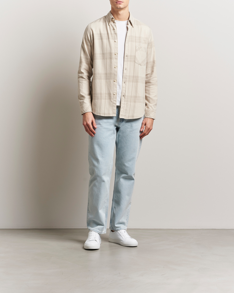 Herr | Skjortor | BOSS ORANGE | Rickert Checked Shirt Light Beige
