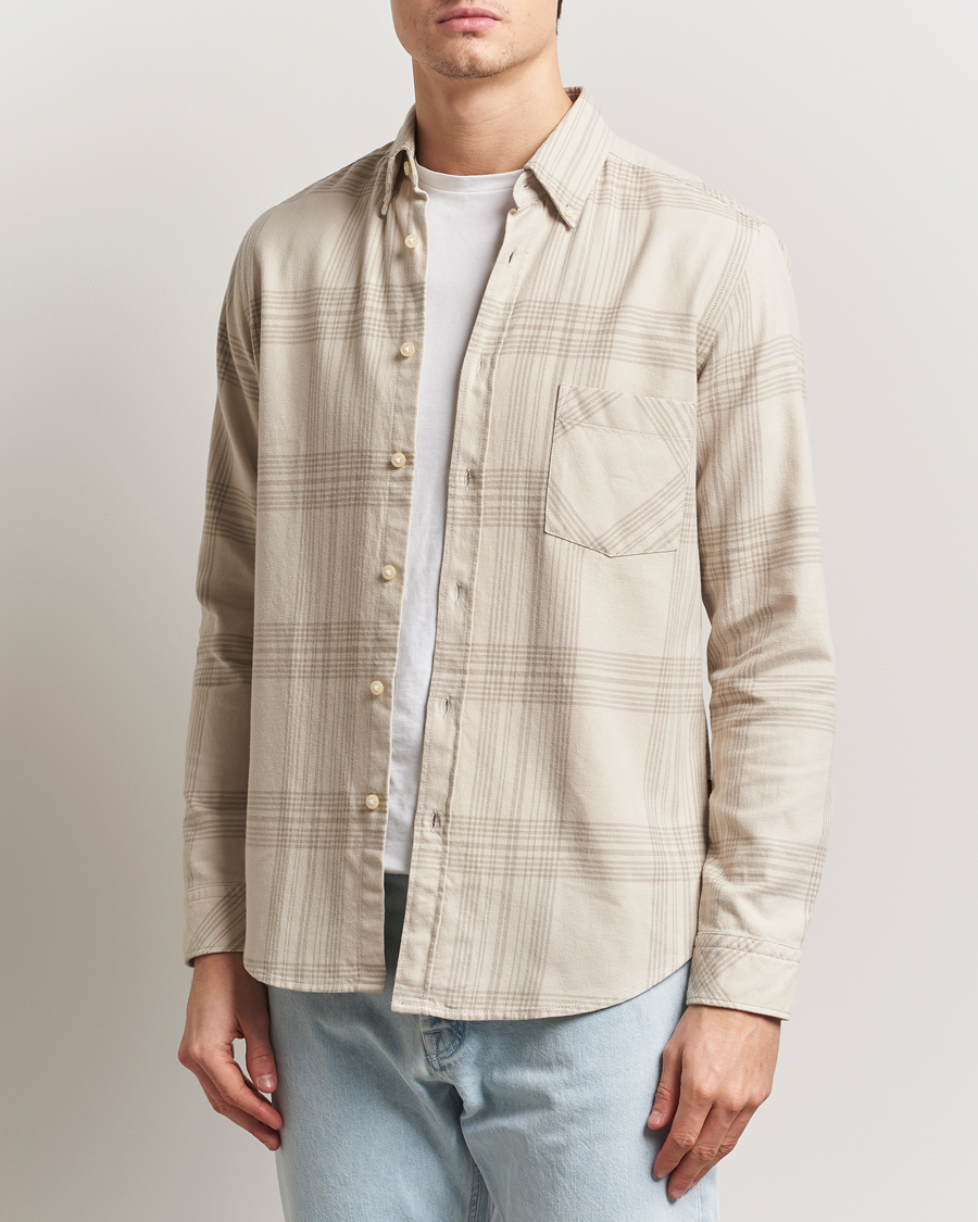 Herr | Skjortor | BOSS ORANGE | Rickert Checked Shirt Light Beige