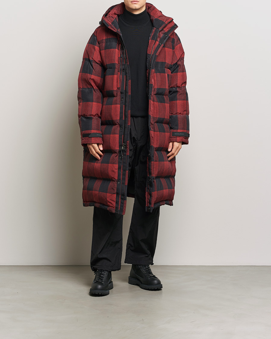 Herr | Jackor | Woolrich | Quilted Check Parka by Todd Snyder Red/Black