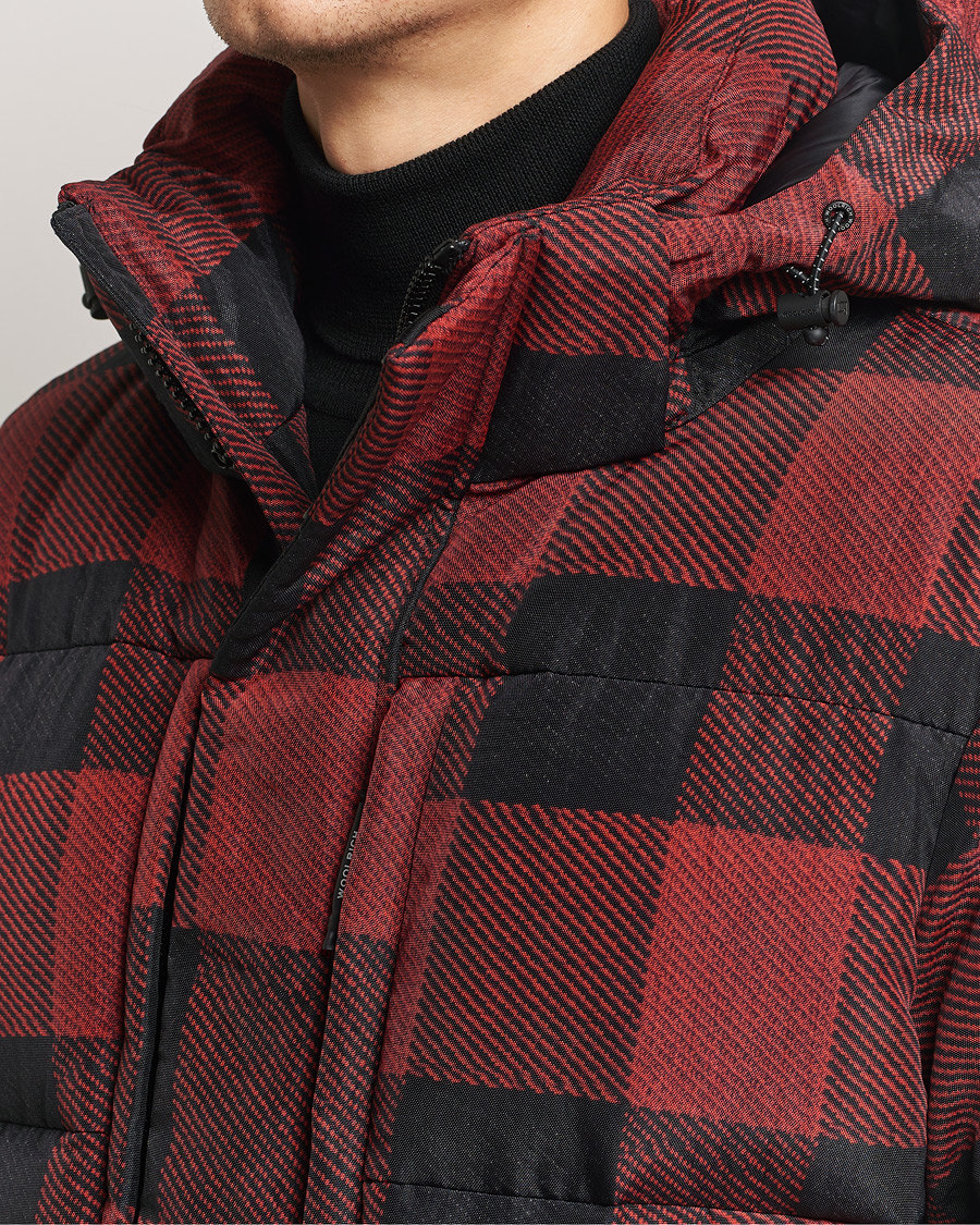 Herr | Jackor | Woolrich | Quilted Check Parka by Todd Snyder Red/Black
