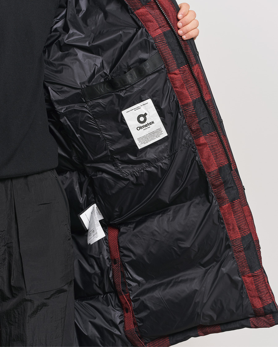 Herr | Jackor | Woolrich | Quilted Check Parka by Todd Snyder Red/Black