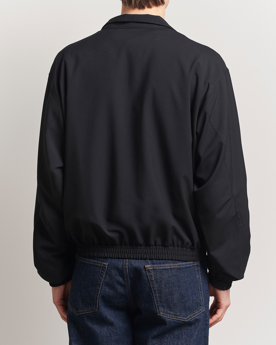 Herr | Jackor | Auralee | Wool Zip Bomber Jacket Black
