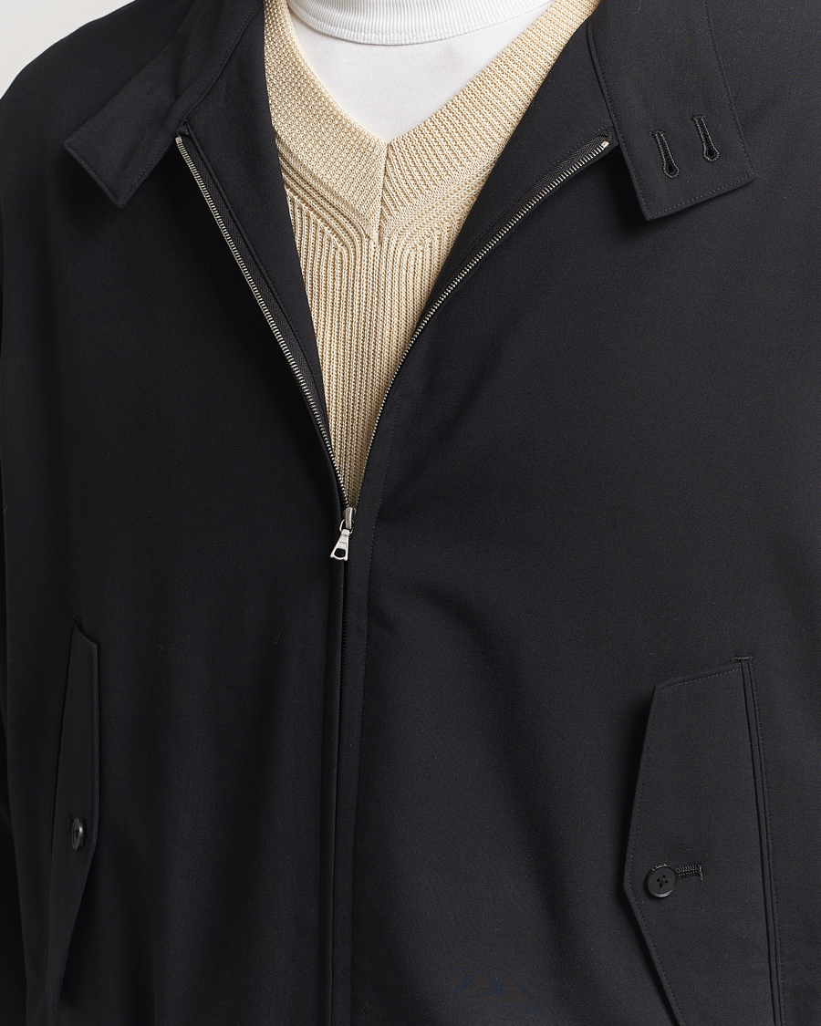 Herr | Jackor | Auralee | Wool Zip Bomber Jacket Black
