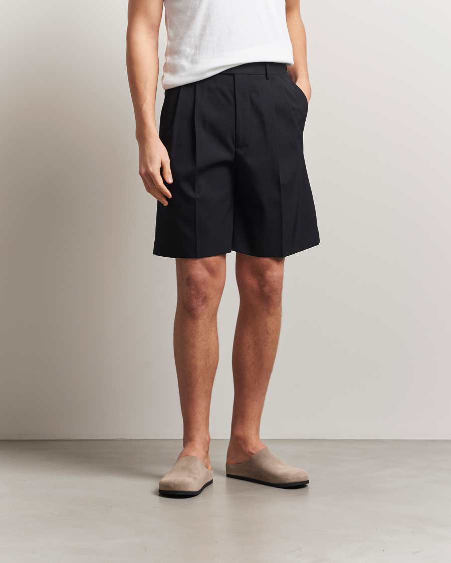 Herr | Shorts | Auralee | Light Wool Gabardine Shorts Black