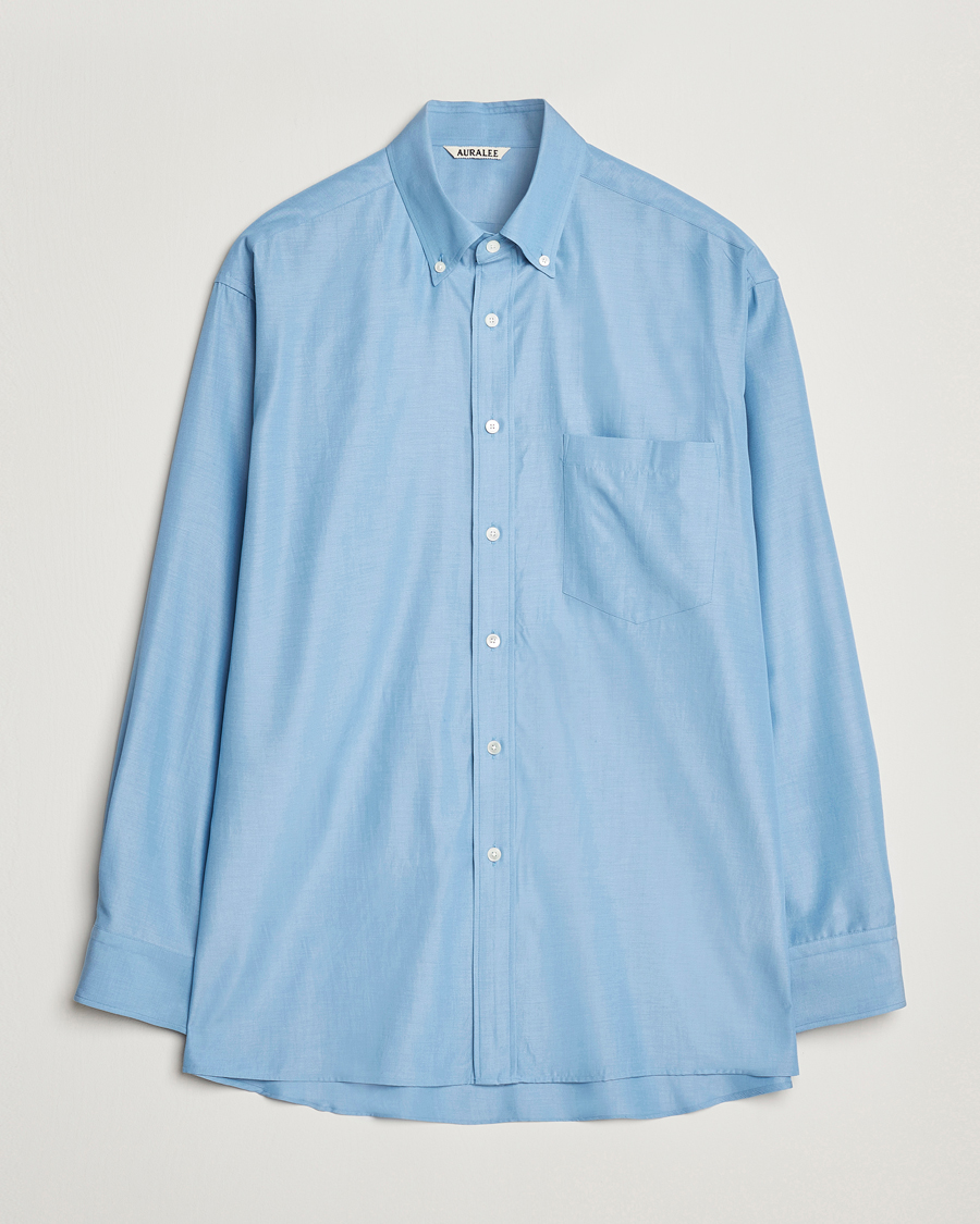 Herr | Skjortor | Auralee | Button Down Shirt Sax Blue