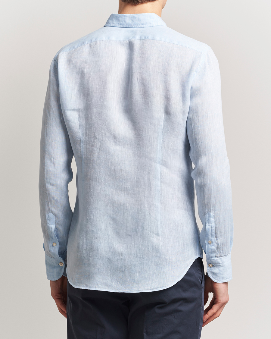 Herr | Skjortor | Grigio | Linen Casual Shirt Light Blue