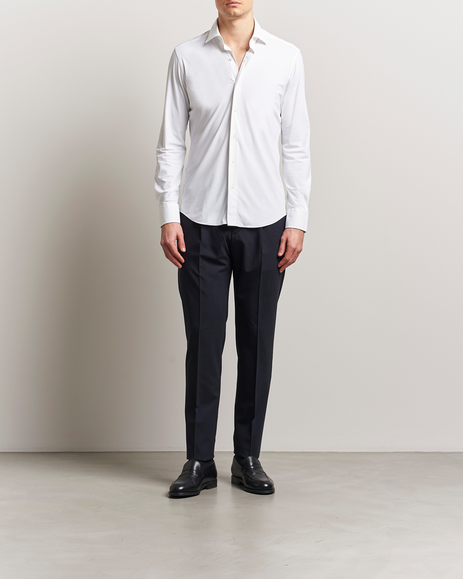Herr | Skjortor | Grigio | Jersey Stretch Shirt White