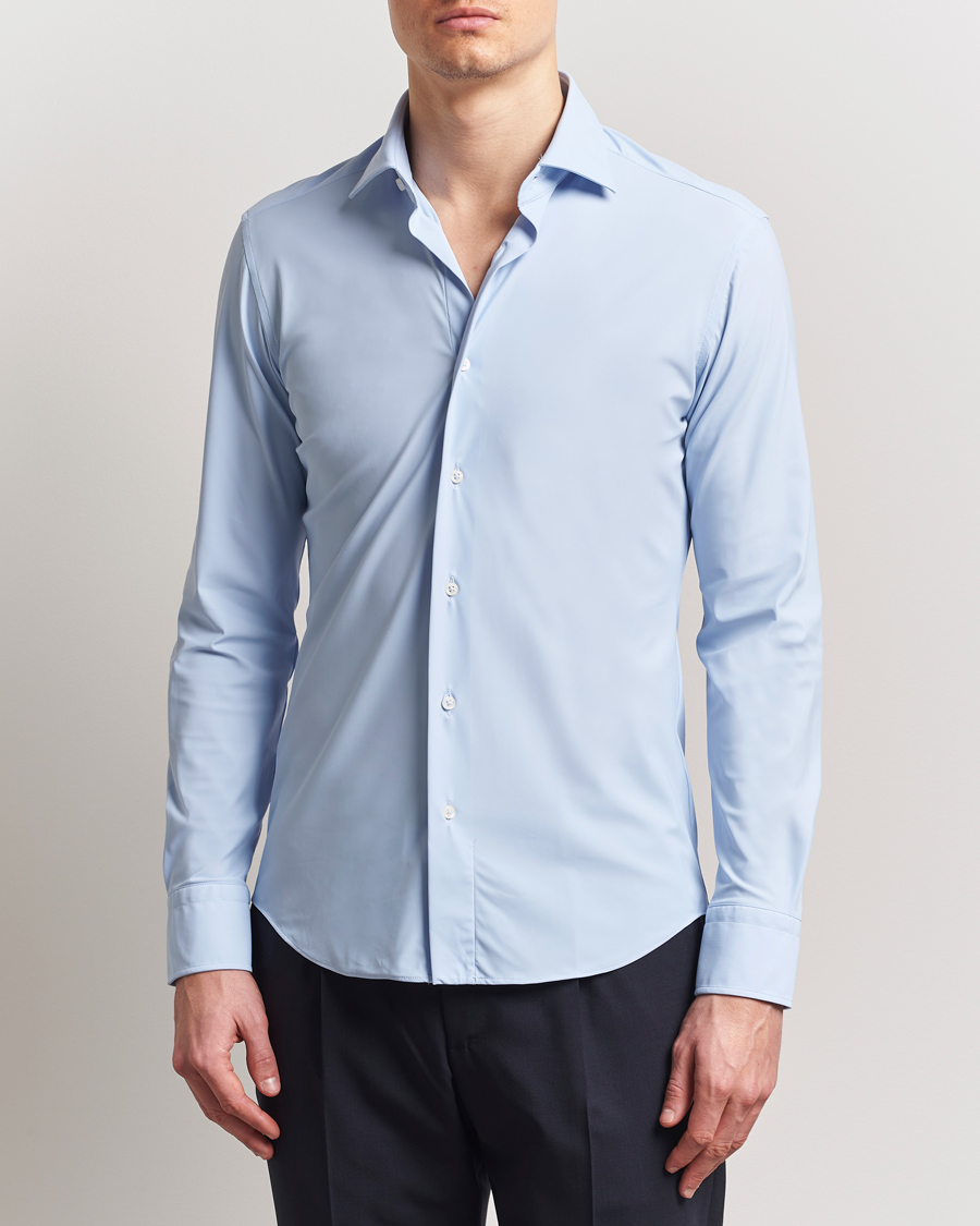 Herr | Skjortor | Grigio | Jersey Stretch Shirt Light Blue