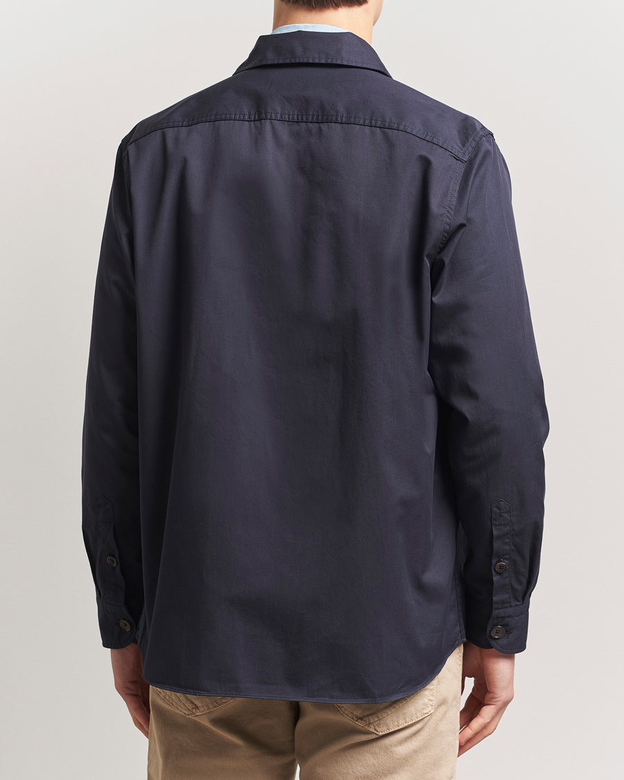 Herr | Skjortor | Grigio | Cotton Overshirt Navy