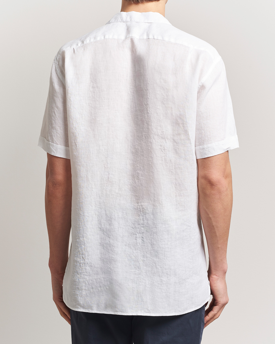 Herr | Skjortor | Stenströms | Short Sleeve Linen Shirt White