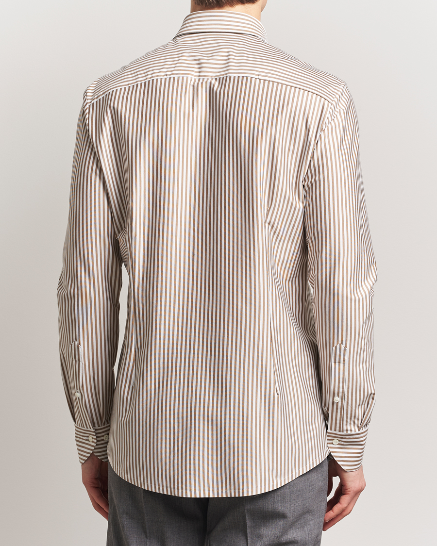 Herr | Skjortor | Stenströms | Striped Jersey Shirt Beige