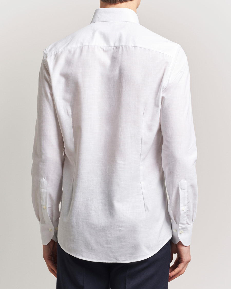 Herr | Skjortor | Stenströms | Soft Cotton One Piece Button Down Shirt White