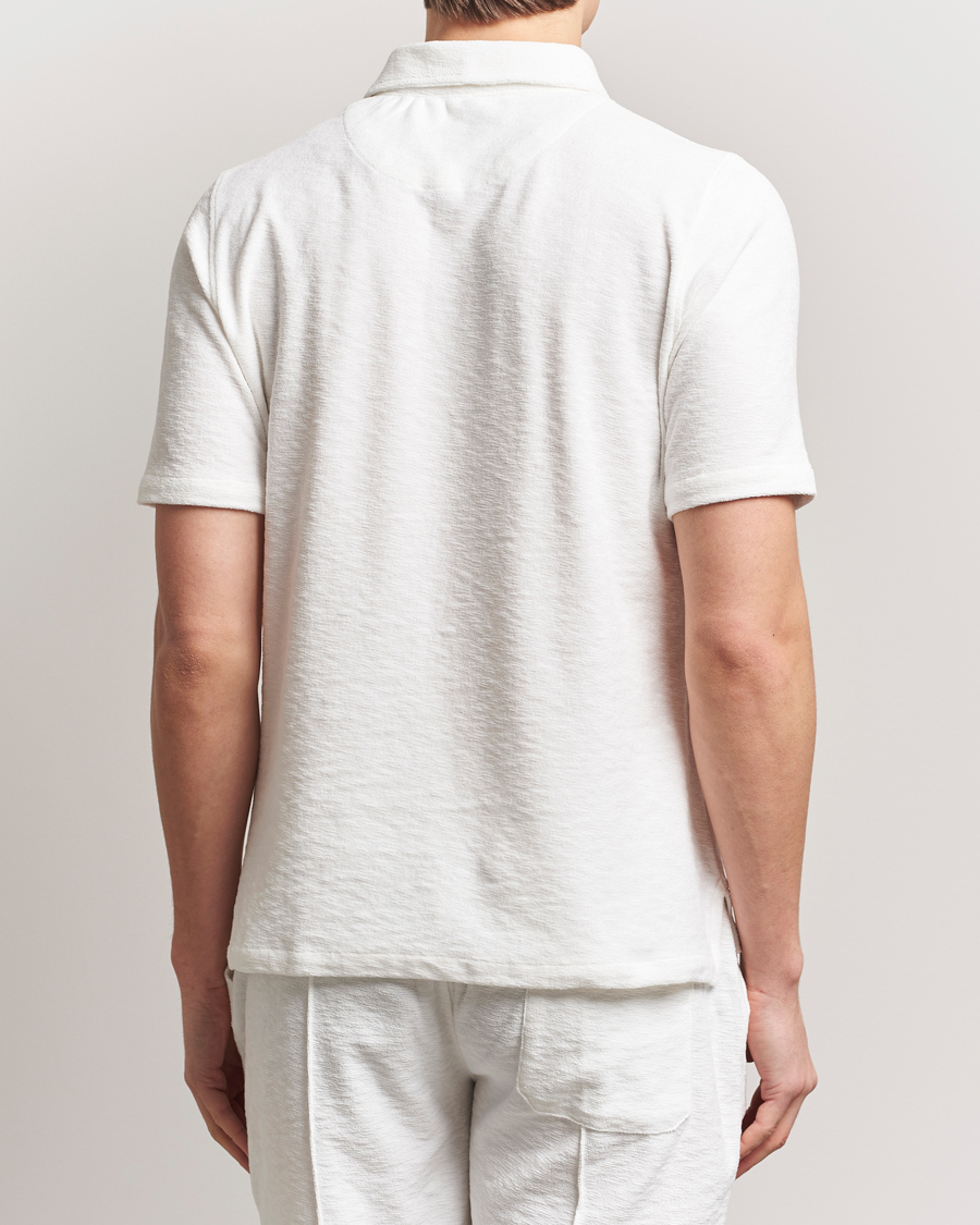 Herr | Pikéer | Stenströms | Terry Slub Cotton Polo White