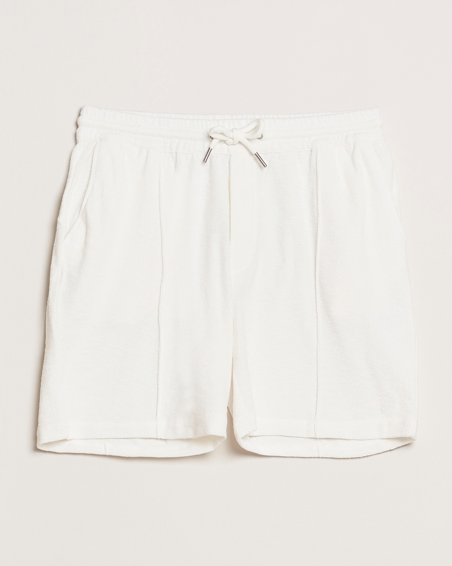Herr | Shorts | Stenströms | Terry Slub Cotton Shorts White