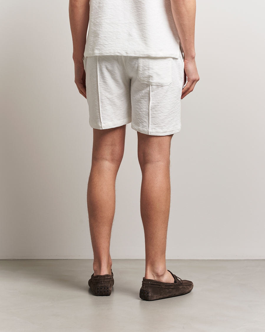 Herr | Shorts | Stenströms | Terry Slub Cotton Shorts White
