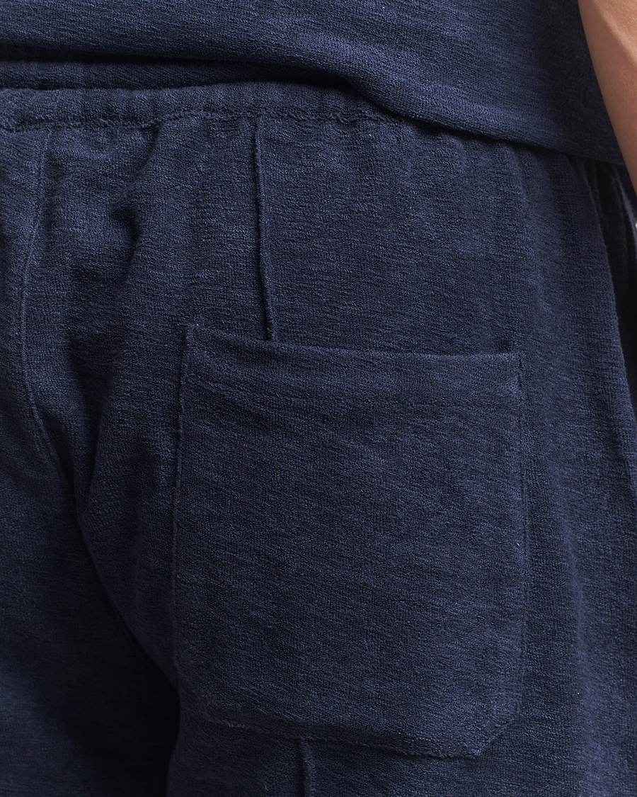 Herr | Shorts | Stenströms | Terry Slub Cotton Shorts Navy