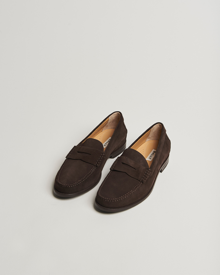 Herr | Loafers | Bally | Charlex Suede Moccasin Ebano