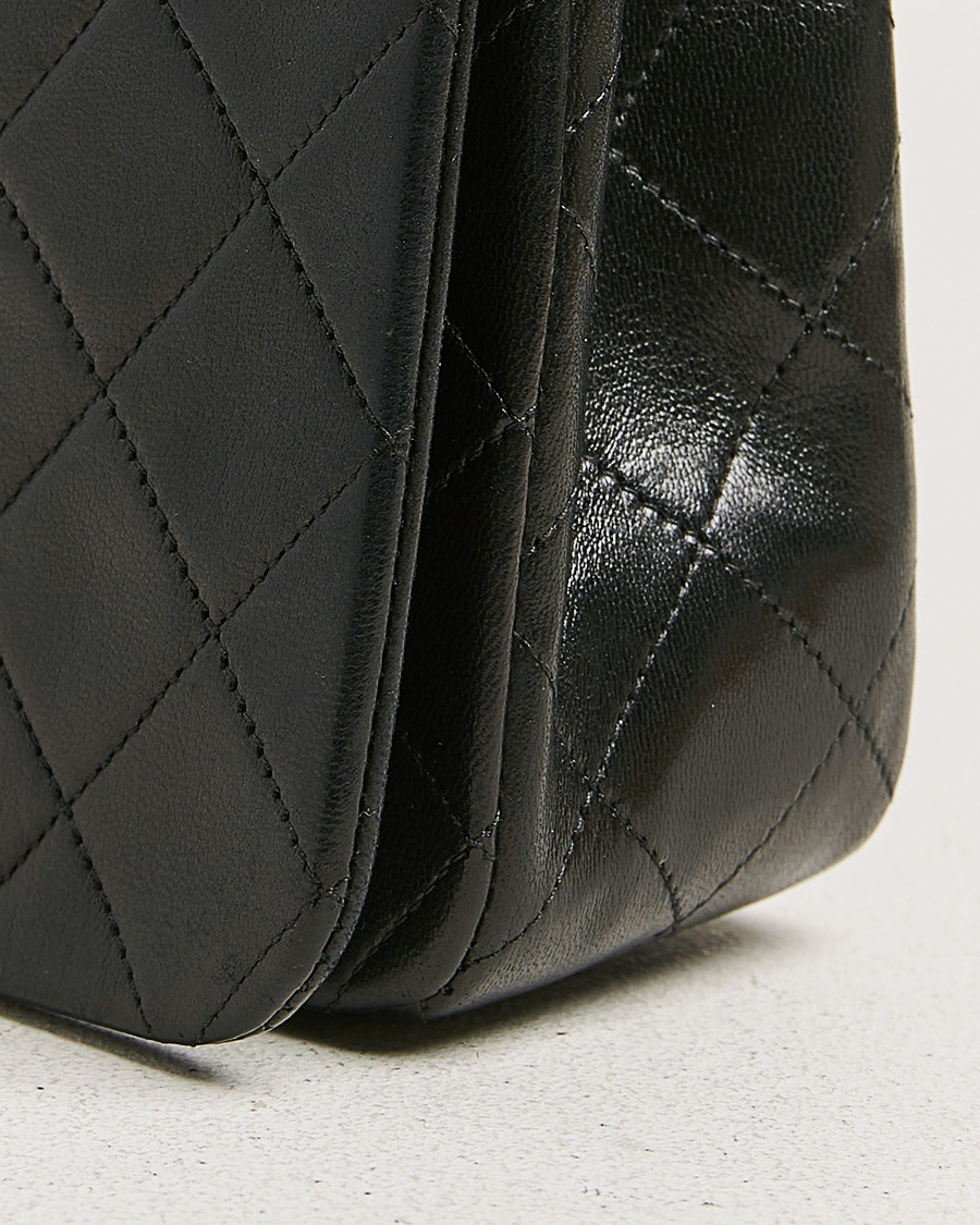 Herr | Chanel Pre-Owned Matelassé Single Full Flap Bag Black | Chanel Pre-Owned | Matelassé Single Full Flap Bag Black