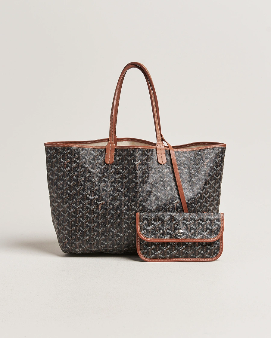 Herr | Goyard Pre-Owned Saint Louis PM Coated Canvas Tote Bag Brown | Goyard Pre-Owned | Saint Louis PM Coated Canvas Tote Bag Brown