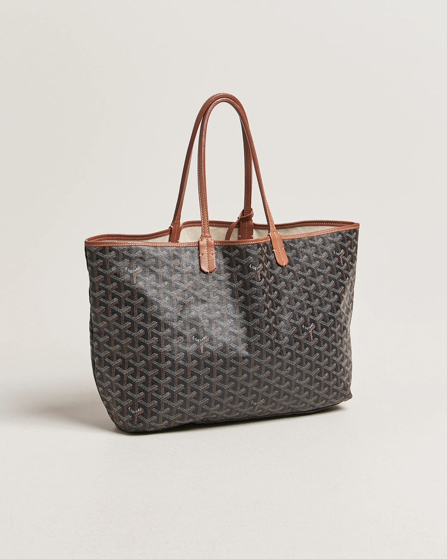 Herr | Goyard Pre-Owned Saint Louis PM Coated Canvas Tote Bag Brown | Goyard Pre-Owned | Saint Louis PM Coated Canvas Tote Bag Brown