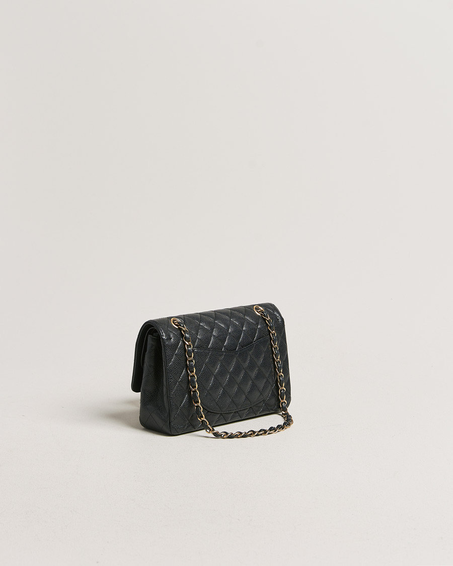 Herr | Chanel Pre-Owned Classic Medium Double Flap Bag Black Caviar | Chanel Pre-Owned | Classic Medium Double Flap Bag Black Caviar