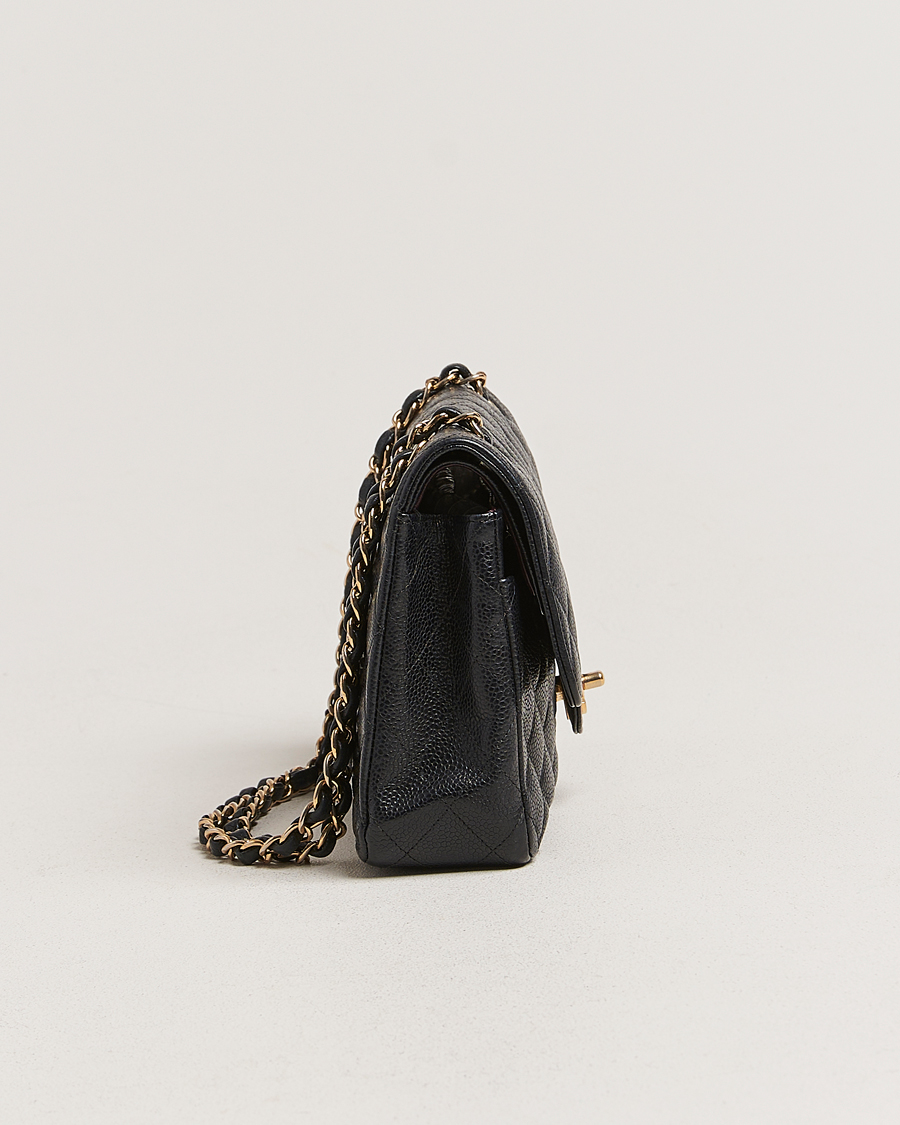 Herr | Chanel Pre-Owned Classic Medium Double Flap Bag Black Caviar | Chanel Pre-Owned | Classic Medium Double Flap Bag Black Caviar