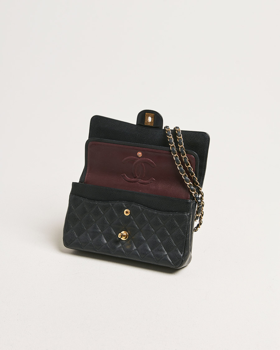 Herr | Chanel Pre-Owned Classic Medium Double Flap Bag Black Caviar | Chanel Pre-Owned | Classic Medium Double Flap Bag Black Caviar