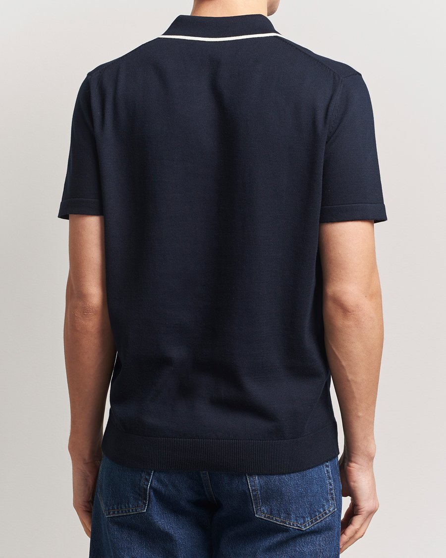 Herr | Pikéer | A.P.C. | Fynn Knitted Polo Marine