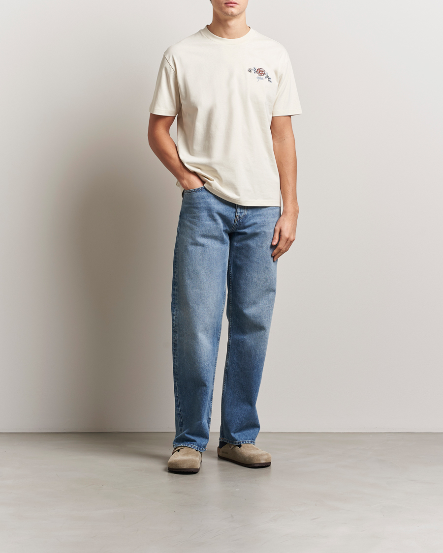 Herr | T-Shirts | A.P.C. | Oscar Embroidered T-Shirt Ecru