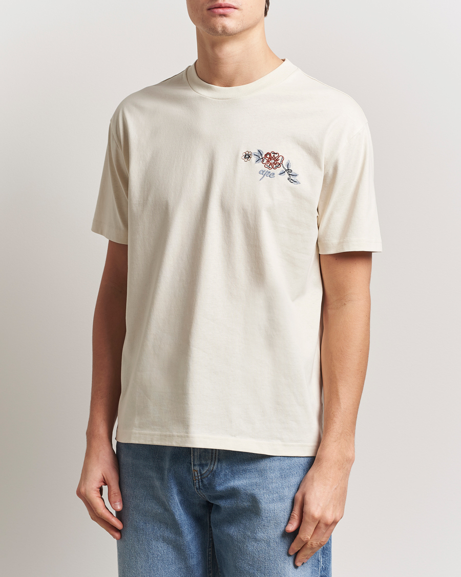 Herr | T-Shirts | A.P.C. | Oscar Embroidered T-Shirt Ecru