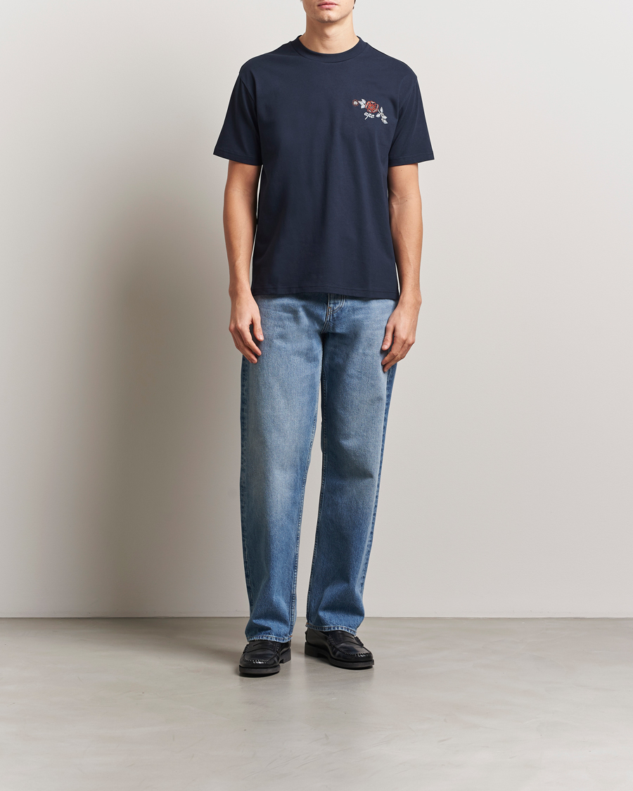Herr | T-Shirts | A.P.C. | Oscar Embroidered T-Shirt Dark Navy