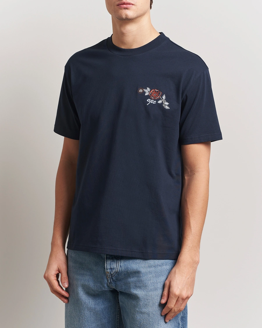Herr | T-Shirts | A.P.C. | Oscar Embroidered T-Shirt Dark Navy