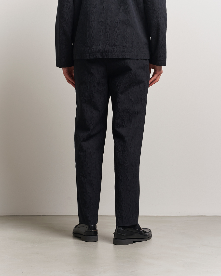 Herr | Byxor | A.P.C. | Joaquin Seersucker Drawstring Trousers Black