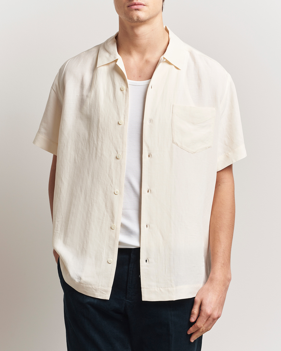 Herr | Skjortor | A.P.C. | Roy Woven Short Sleeve Shirt Ecru