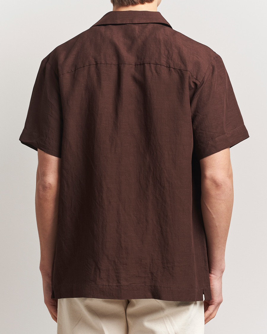 Herr | Skjortor | A.P.C. | Roy Woven Short Sleeve Shirt Brown