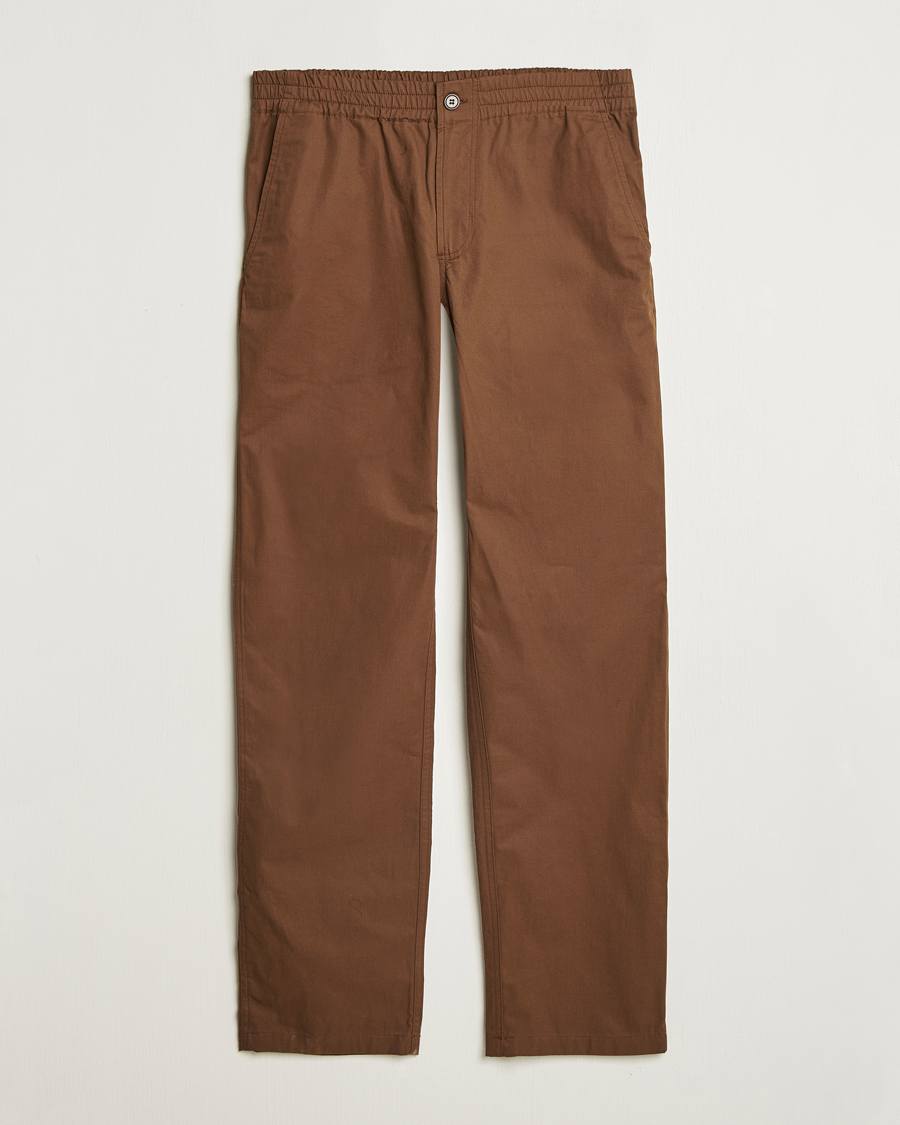 Herr | Byxor | A.P.C. | Chuck Cotton Drawstring Trousers Brown
