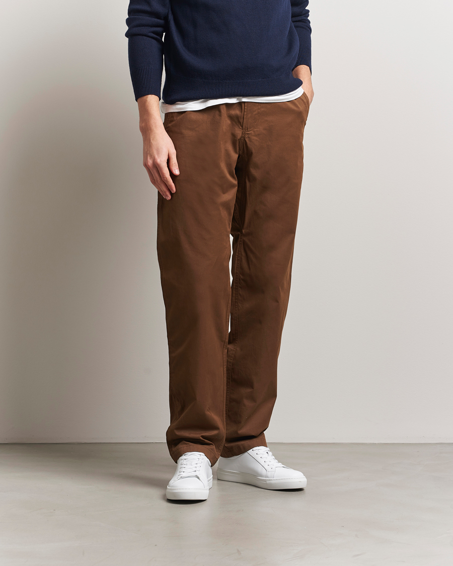 Herr | Byxor | A.P.C. | Chuck Cotton Drawstring Trousers Brown