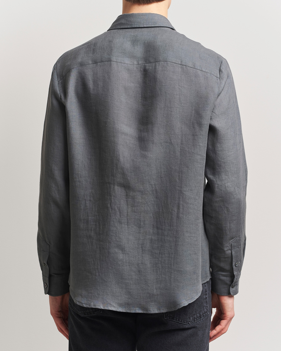 Herr | Skjortor | A.P.C. | Cassel Linen Shirt Anthracite